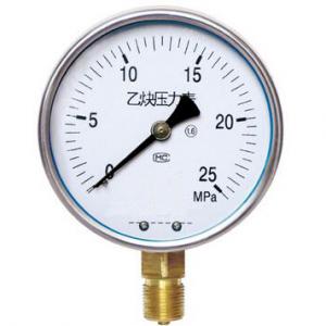 Acetylene pressure gauge