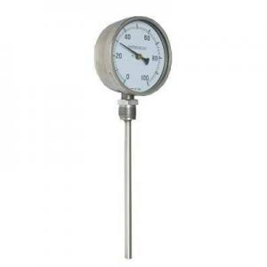 Hot jacket bimetal thermometer